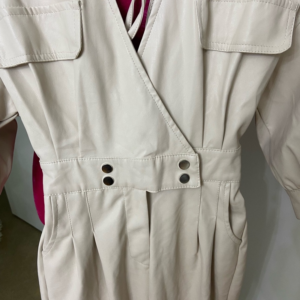 Nasty gal cream leather jumpsuit 0 - Picture 2 of 5
